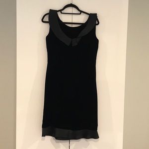 Roland Nivelais black velvet/satin dress